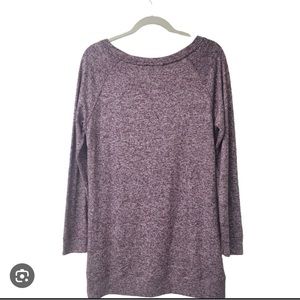 Athleta Sz M Luxe Pose Plum Purple Heathered Tunic Top Women’s medium sweater